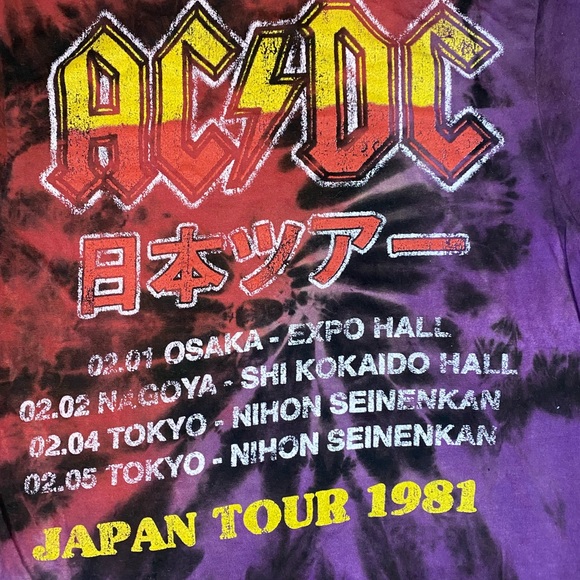 AC/DC Tie Dye Band Tee - Picture 2 of 6